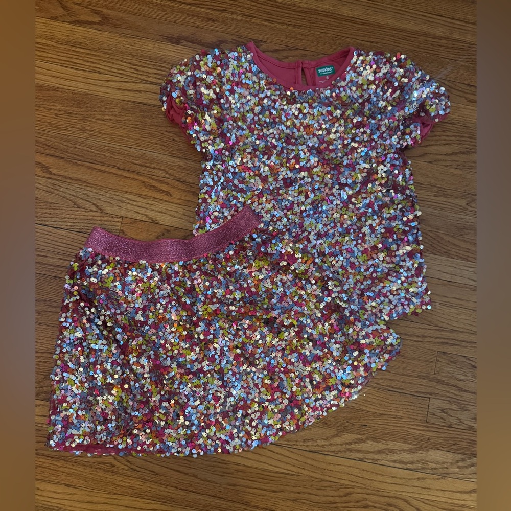 Garanimals Pink Sequin Top and Skirt- 2 pc matching set